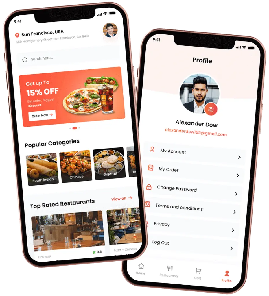 mobile app development for restaurant